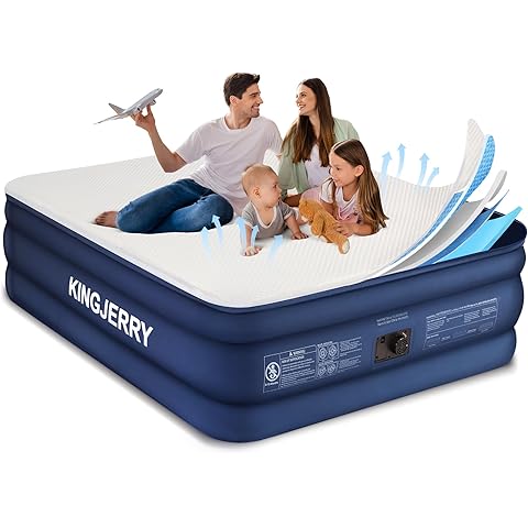 Luxury Ultra-Soft Airy Mattress (with Headboard): Built-in Electric Air Pump – 18-inch Height