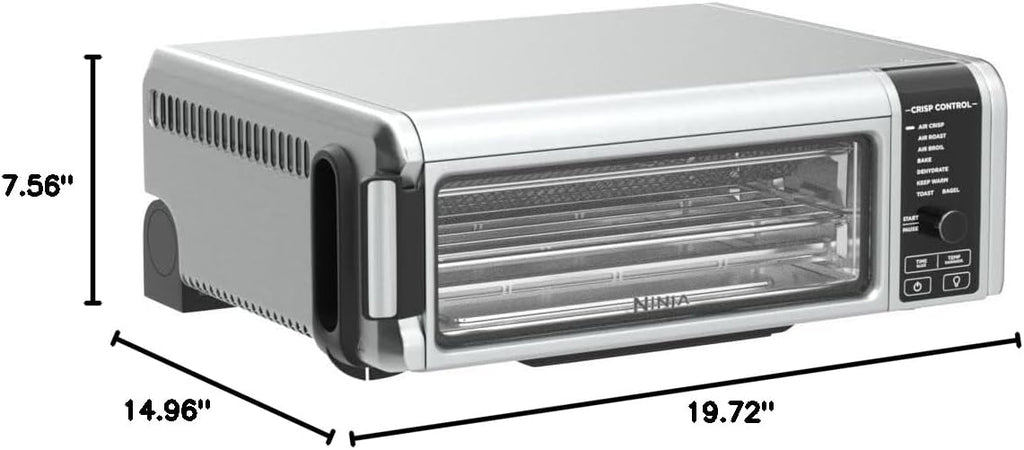 Digital Air Fryer Countertop Oven with Flip-Top Design (Includes Air Fryer Basket, Rack & Crumb Tray) | Space-Saving & Easy to Clean | Limited-Time Deal 💥 Save Now!