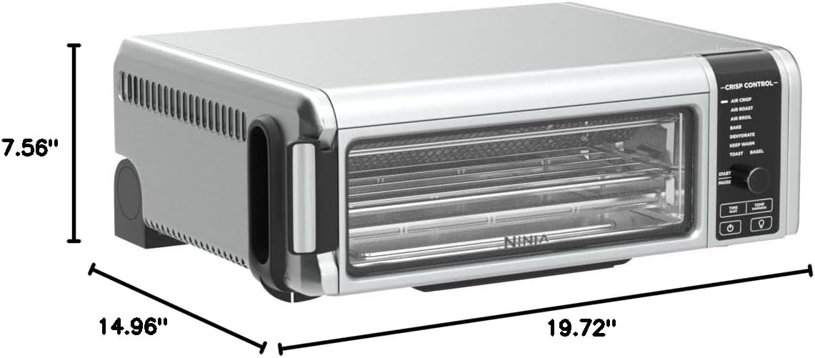 Digital Air Fryer Countertop Oven with Flip-Top Design (Includes Air Fryer Basket, Rack & Crumb Tray) | Space-Saving & Easy to Clean | Limited-Time Deal 💥 Save Now!