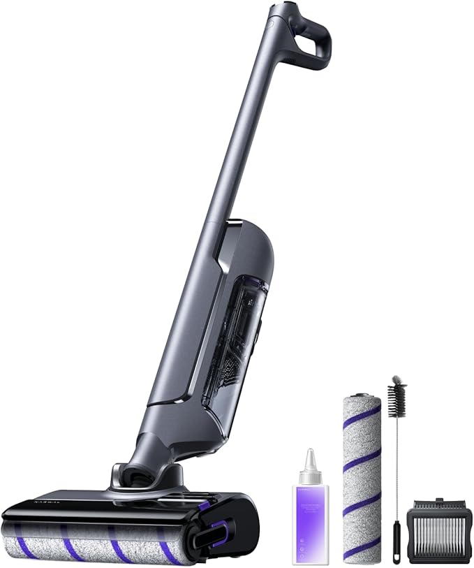 Cordless vacuum mop with self-cleaning function, wet and dry vacuum cleaner.