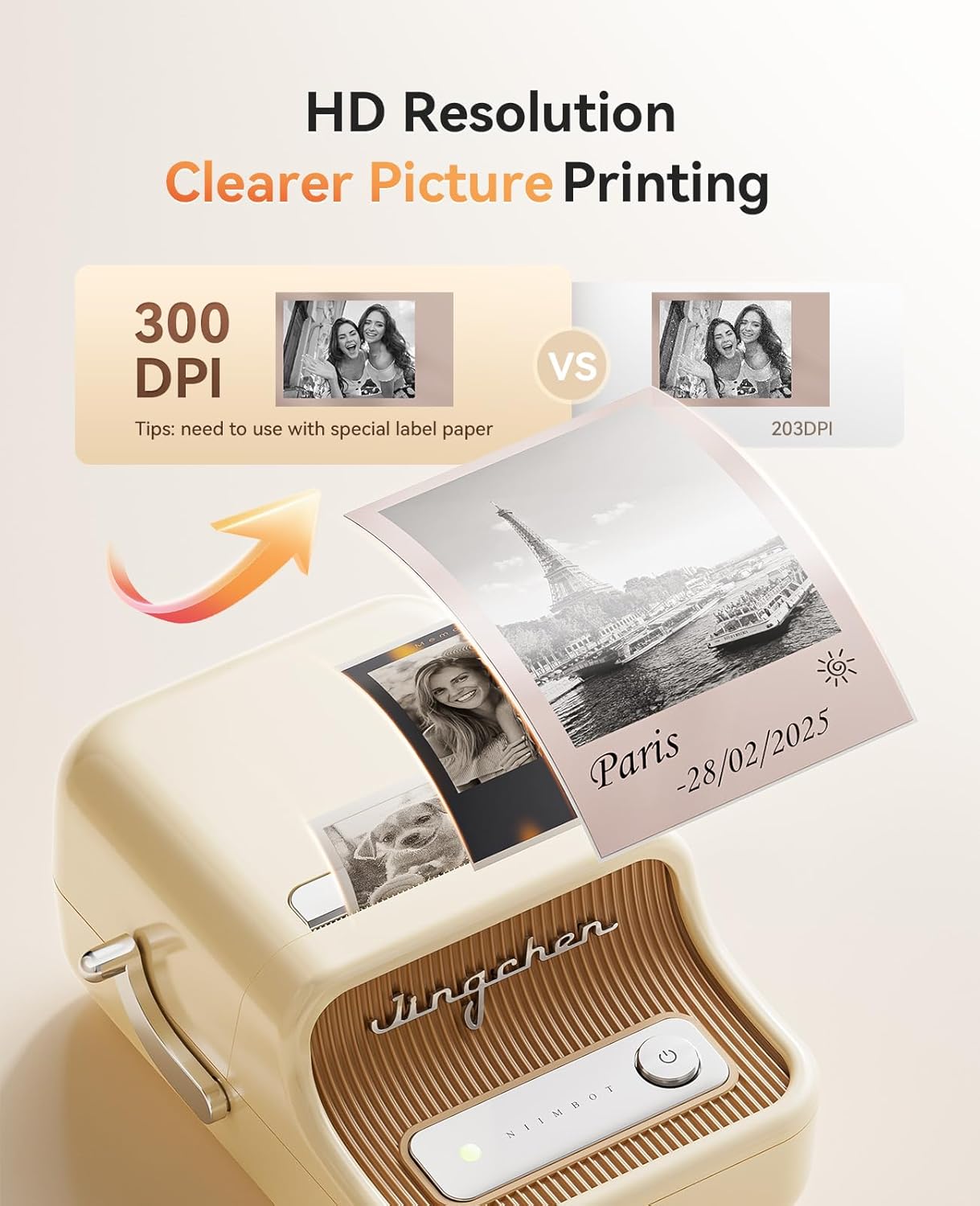 NIIMBOT B21 Pro Portable Label Printer (Includes 6 rolls of different label paper + 6 magnetic acrylic photo frames)