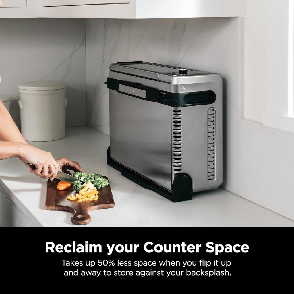 Digital Air Fryer Countertop Oven with Flip-Top Design (Includes Air Fryer Basket, Rack & Crumb Tray) | Space-Saving & Easy to Clean | Limited-Time Deal 💥 Save Now!