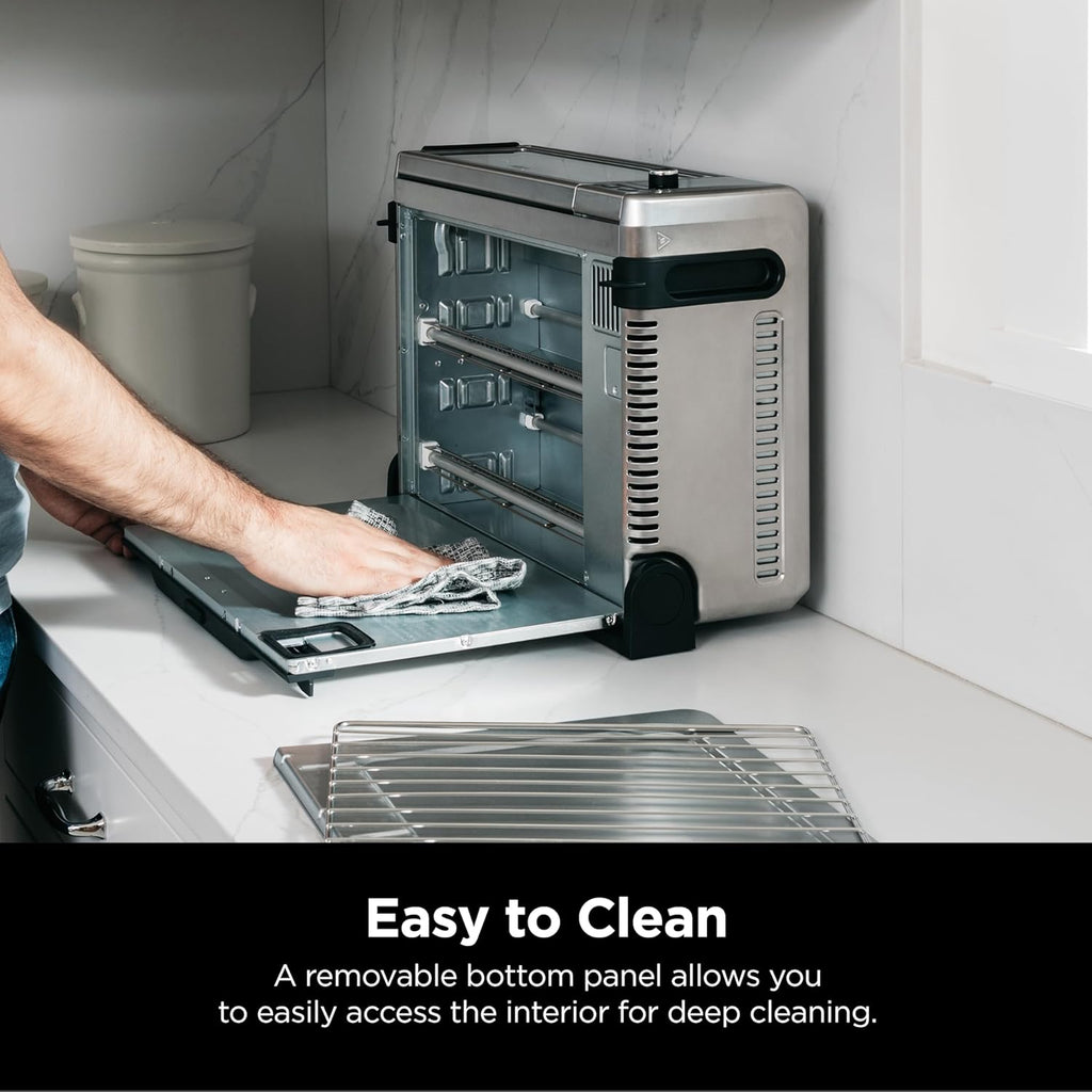 Digital Air Fryer Countertop Oven with Flip-Top Design (Includes Air Fryer Basket, Rack & Crumb Tray) | Space-Saving & Easy to Clean | Limited-Time Deal 💥 Save Now!