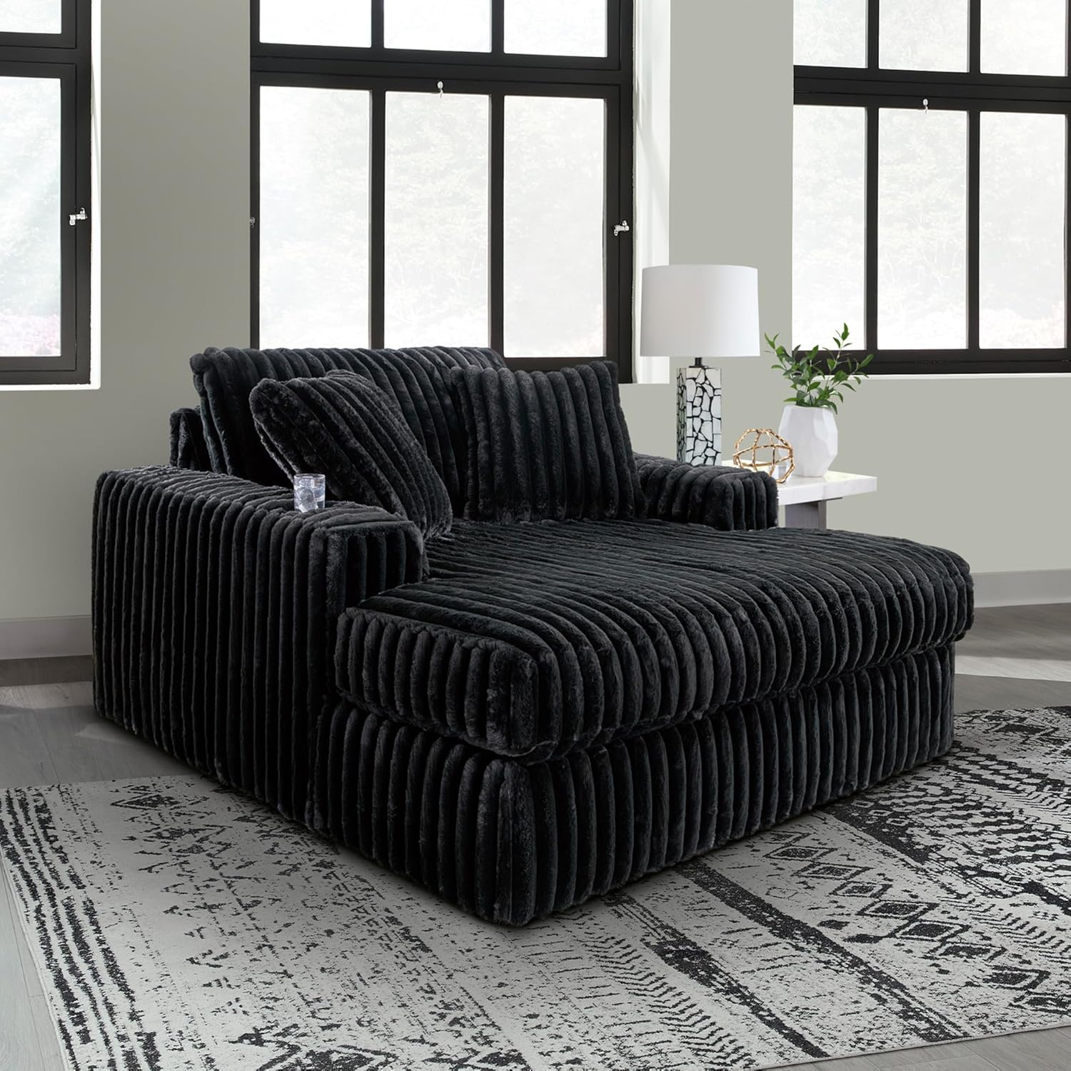 Oversized Recliner, 64 inches wide x 68 inches deep x 41 inches high