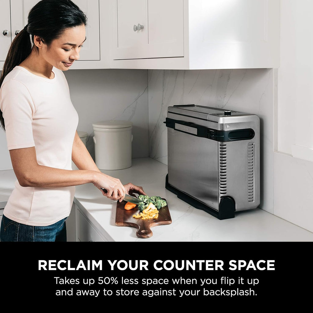 Digital Air Fryer Countertop Oven with Flip-Top Design (Includes Air Fryer Basket, Rack & Crumb Tray) | Space-Saving & Easy to Clean | Limited-Time Deal 💥 Save Now!