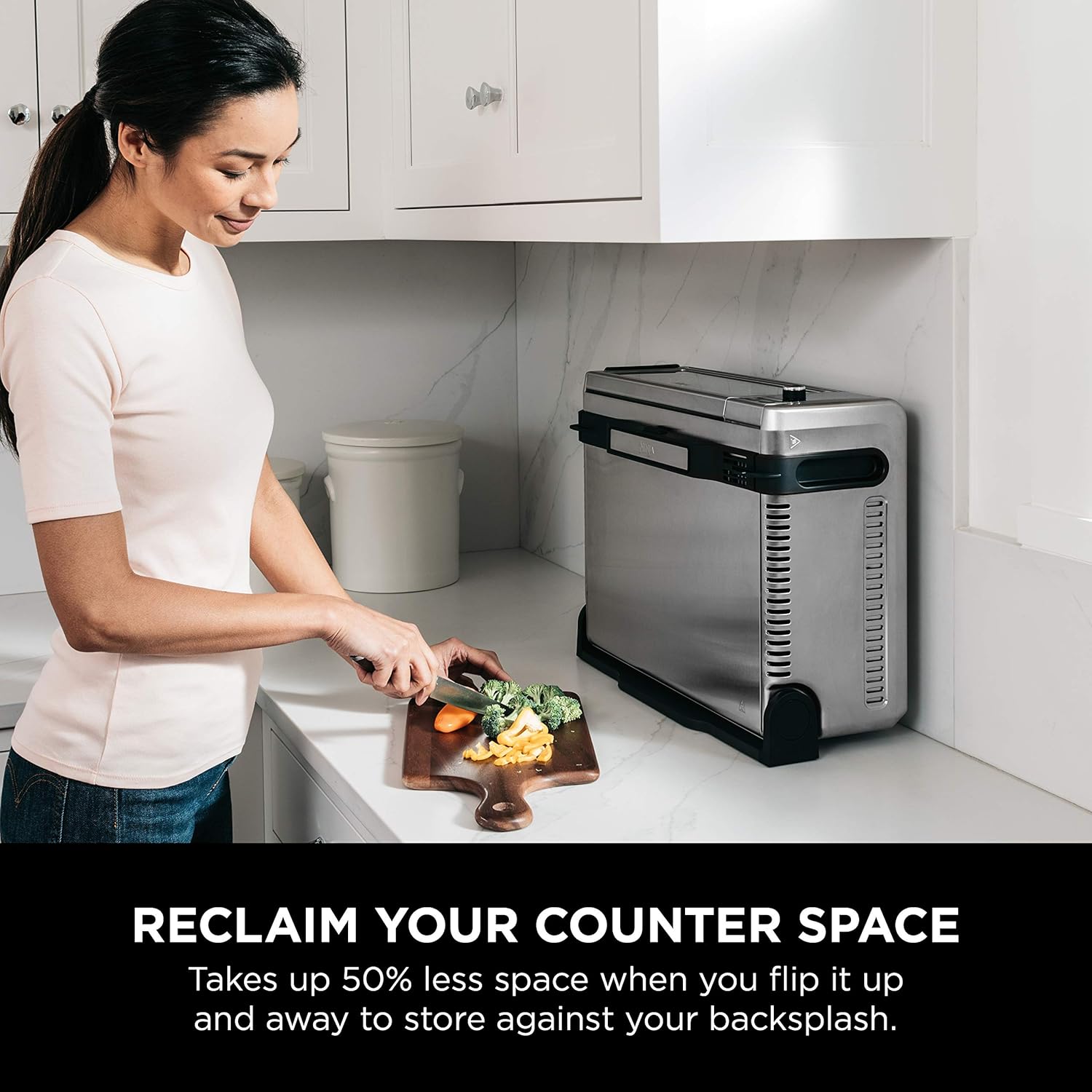Digital Air Fryer Countertop Oven with Flip-Top Design (Includes Air Fryer Basket, Rack & Crumb Tray) | Space-Saving & Easy to Clean | Limited-Time Deal 💥 Save Now!