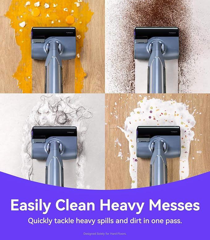 Cordless vacuum mop with self-cleaning function, wet and dry vacuum cleaner.