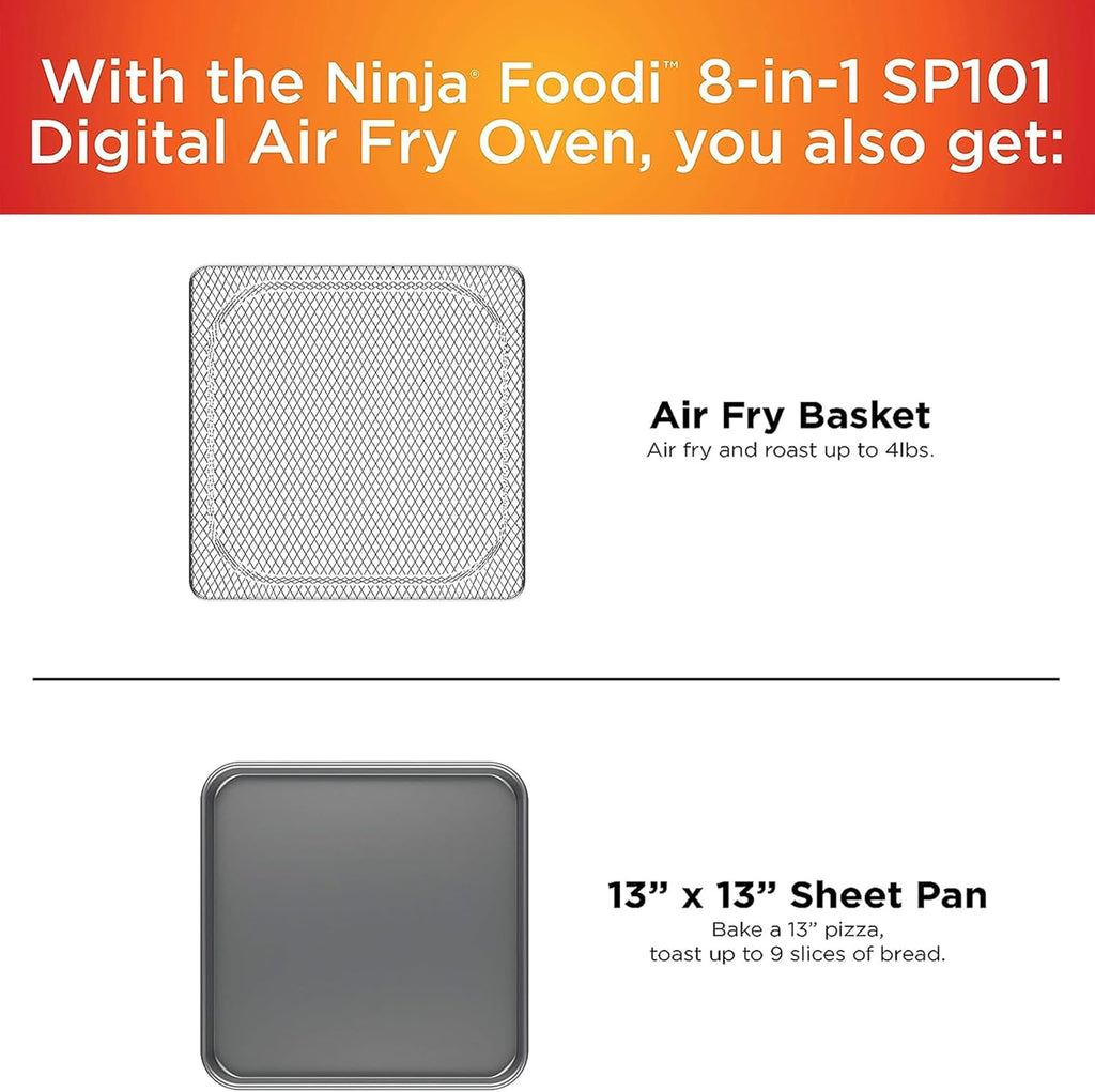 Digital Air Fryer Countertop Oven with Flip-Top Design (Includes Air Fryer Basket, Rack & Crumb Tray) | Space-Saving & Easy to Clean | Limited-Time Deal 💥 Save Now!